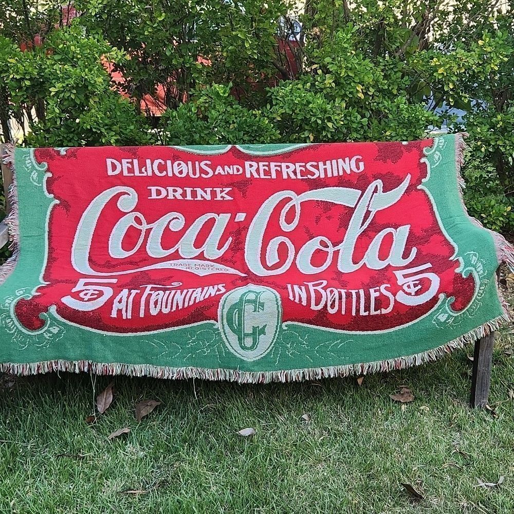 Vintage Coca-Cola Christmas Tapestry Blanket